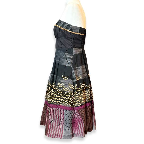 Floreat Anthropologie One Hundred Summits Crinoline Strapless Whimsigoth Dress 2 - Picture 6 of 9